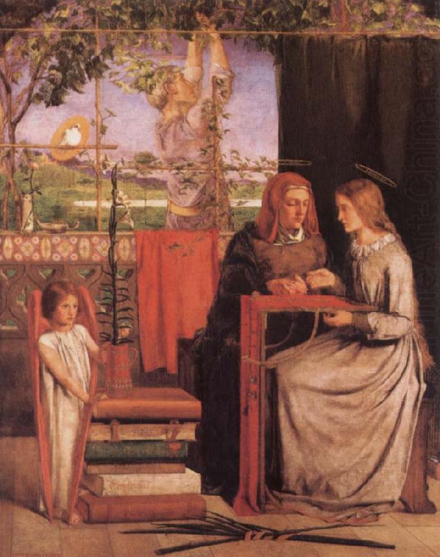 Girlhood of Mary Virgin, Dante Gabriel Rossetti